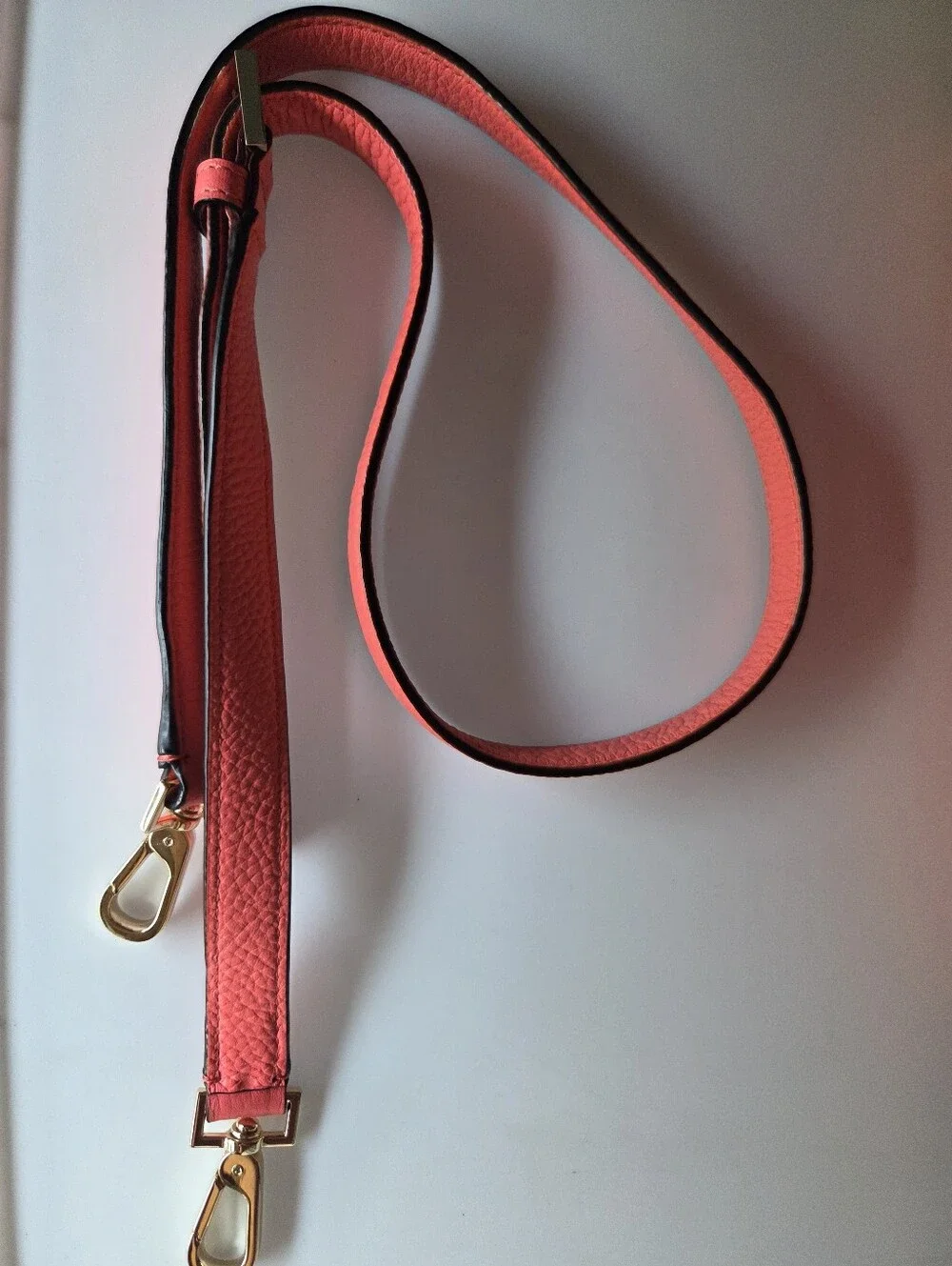 Kate Spade Coral Pebble Leather Shoulder Bag with Gold Hardware